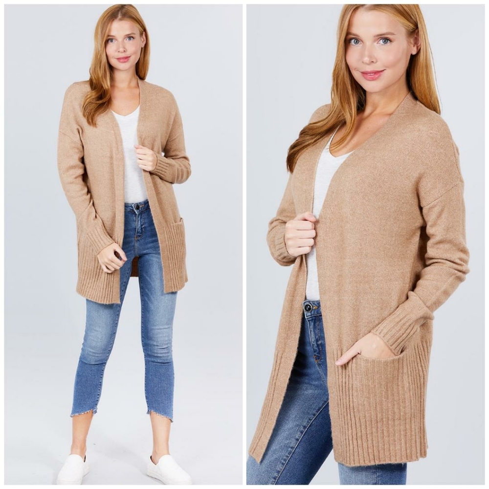 Cozy Chic Dusty Camel Relaxed Fit Open Card…